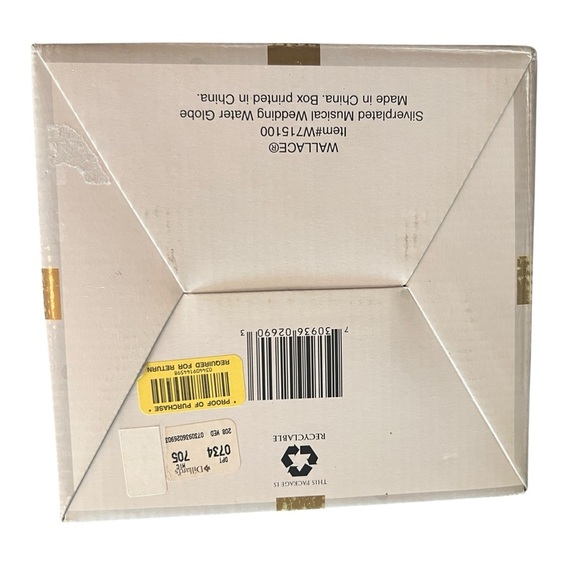 2001 Vintage Wallace Silversmith Musical Wedding Water Globe - Picture 5 of 6